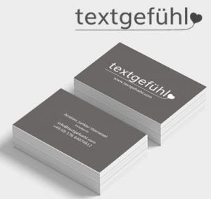Visitenkarten Design textgefühl